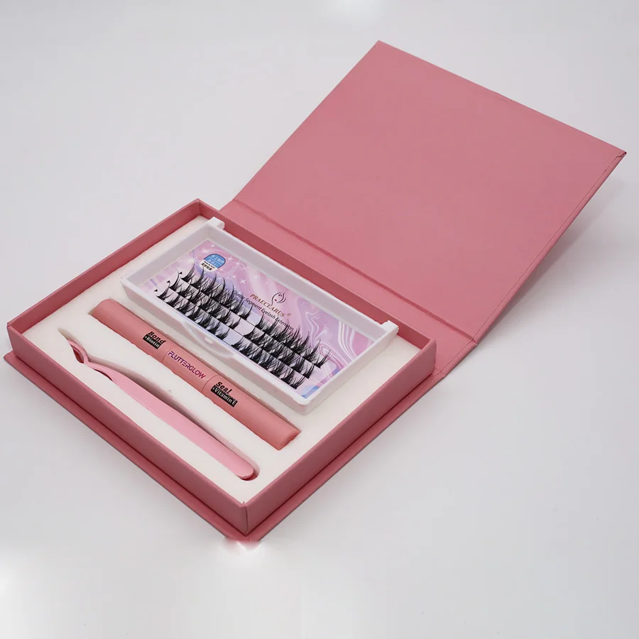 High Quality Lash Clusters DIY Lash Extension Kit Brush and Eyelash Cluster Kit Custom Packaging