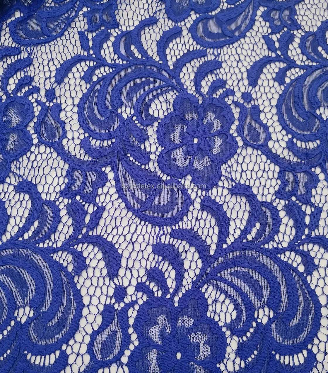 High Quality Soft Brocade Jacquard French Stretch Nylon Hollow Lace Fabric Spandex