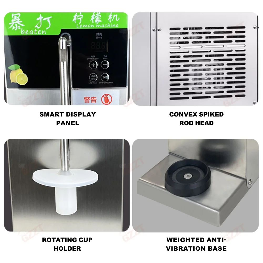 Commercial Automatic Lemon Beating Machine Fresh Fruit Ice Breaker Chain Milk Tea Shop Special Hammer Beating Machine