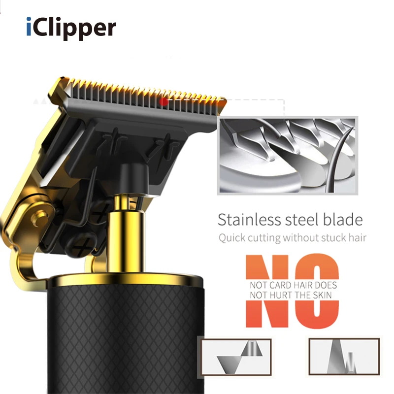  Iclipper-I1 Amazon hot sale USB Rechargeable T-Outliner Beard Trimmer Cordless Haircut machine hair clipper