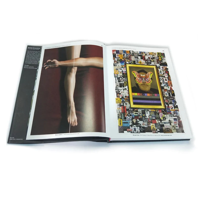 Personalised printed full color photo books artbook case bound hardback cover photograph portfolio books printing