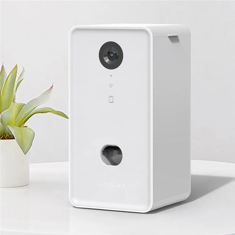 Voice Dog Food Dispenser Toy App Control Treat-dispenser for Dogs Cats Increases IQ and Mental Stimulation Design