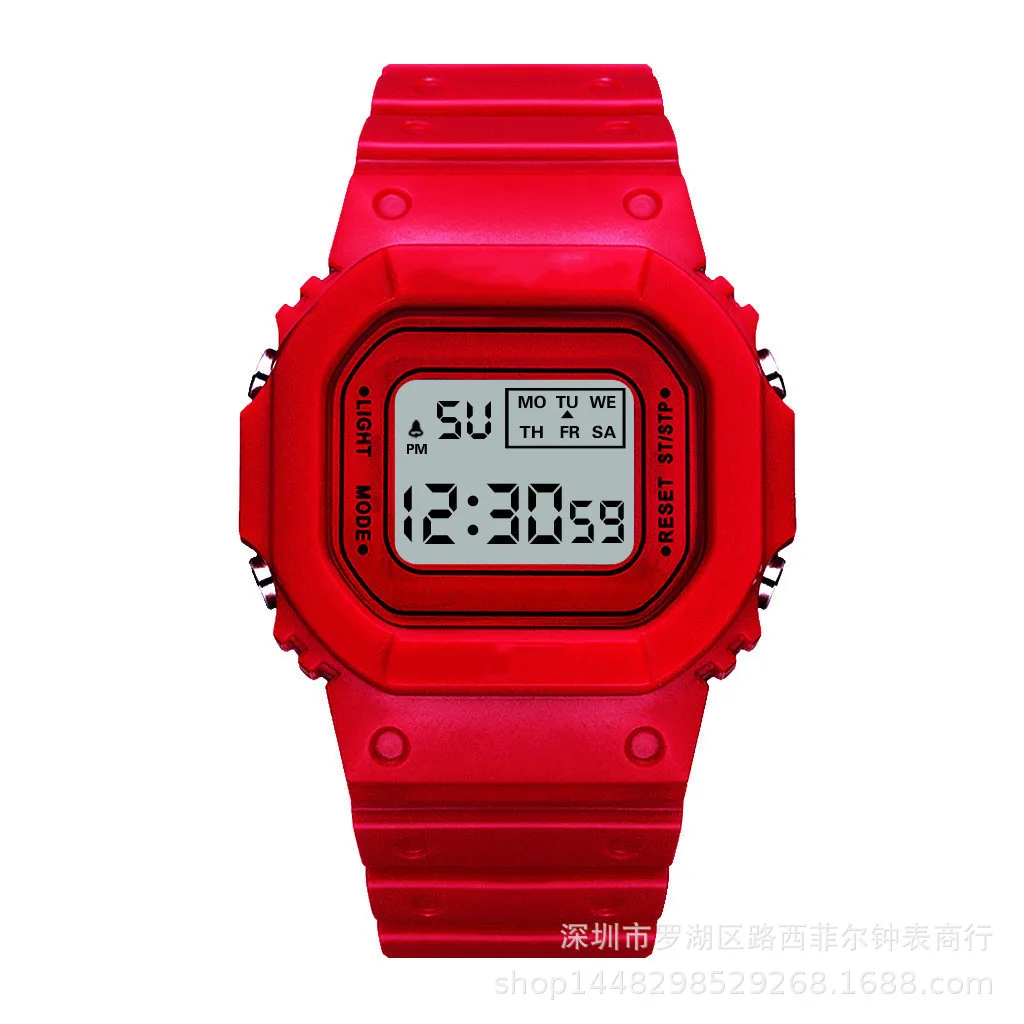 2024 Custom Logo Fashion Digital Watch Led Watches Wrist Student Sports Waterproof Women Children Digital Watch