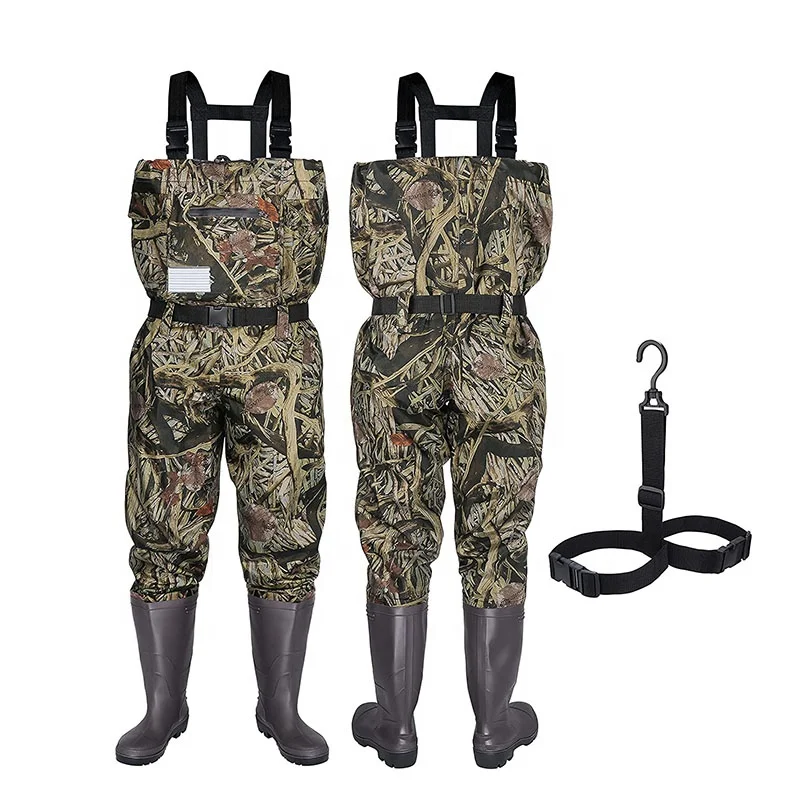 Factory Direct Custom Made Breathable Camo Chest Hunting Waders