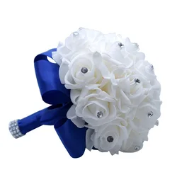 Bridal Foam Rose White Flower Party Bridesmaid decorations Wedding Bridal Bouquet