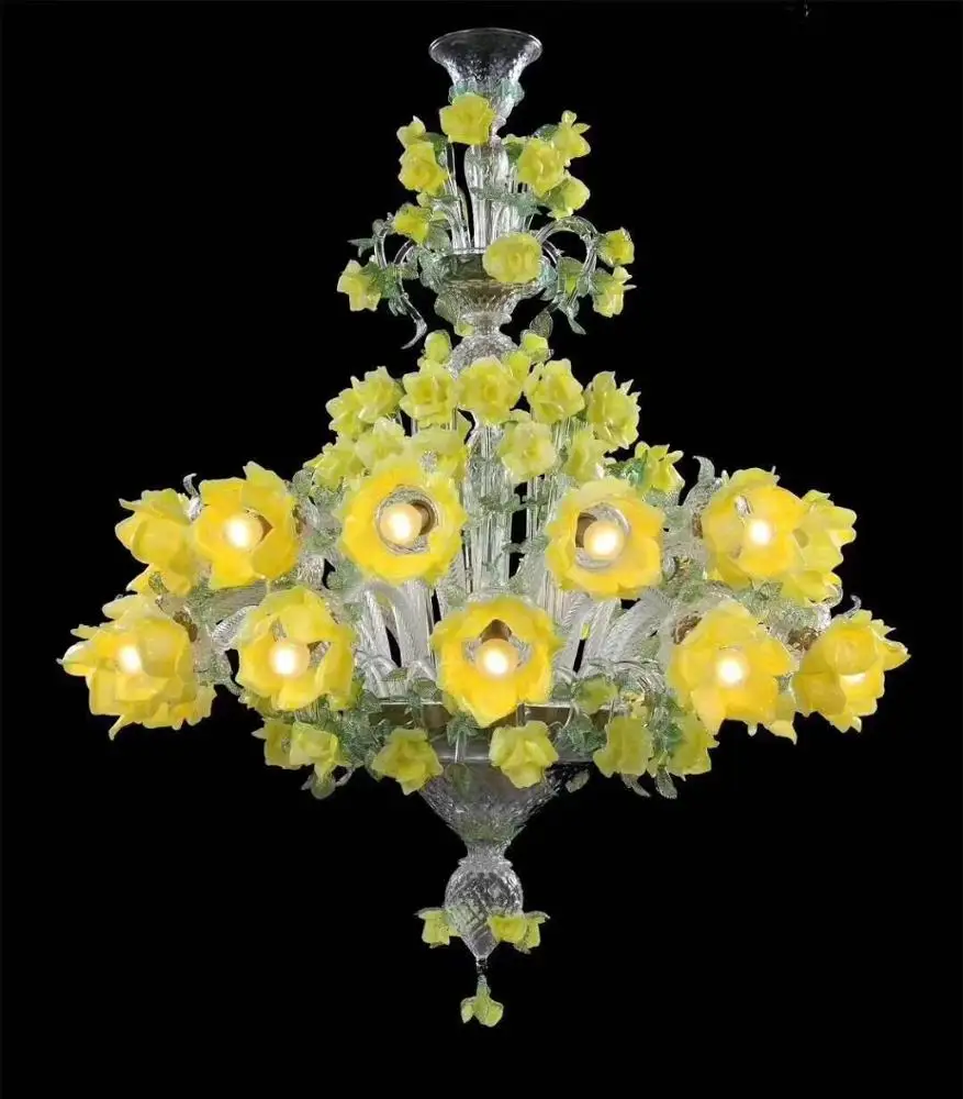 Art Flower Contemporary Chandeliers Pendant Lights Modern Custom Made White Lamp Blown Glass Crystal Murano Glass Glass 360 MJ