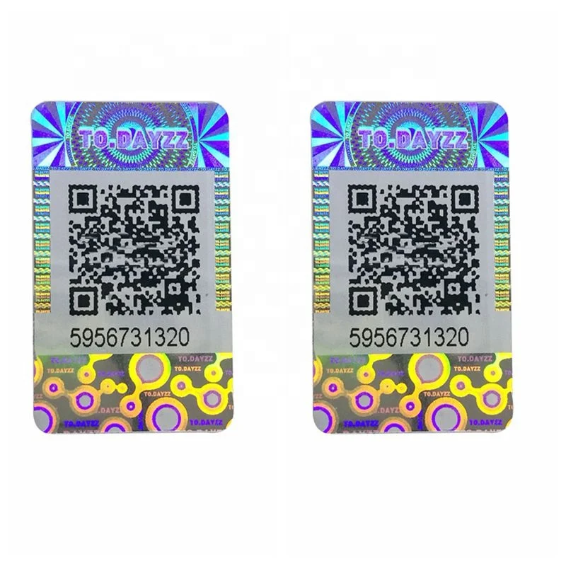 Косметическая упаковка QR-Код Печатная лазерная этикетка голографическая наклейка