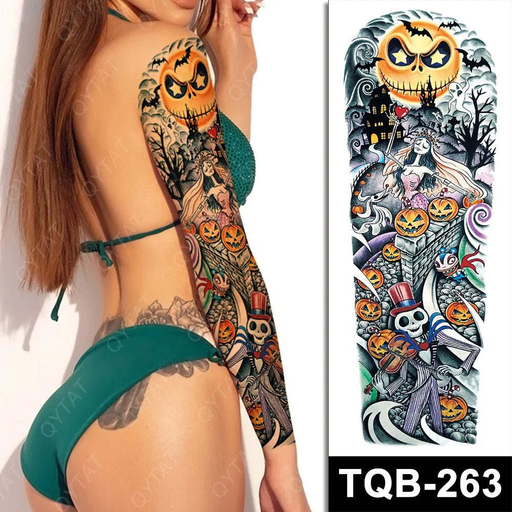 New Arrivals Long Lasting Water Transfer Men Women Realistic Fake Sticker Tattoo Temporary Full Arm