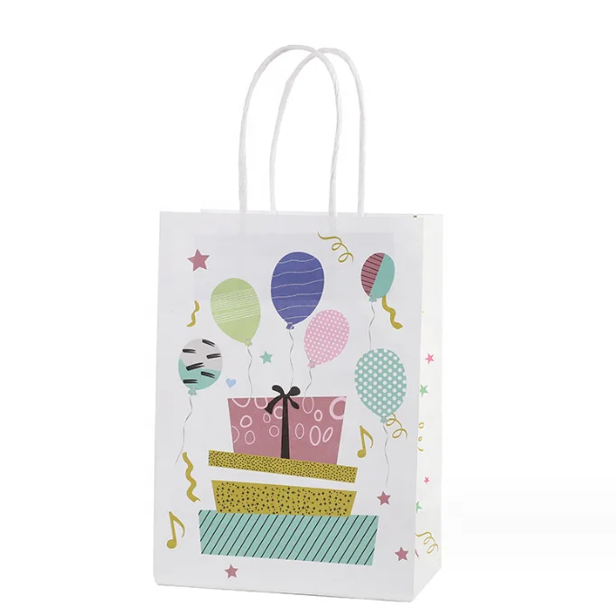 New birthday cowhide handbag creative cartoon shopping gift paper bags