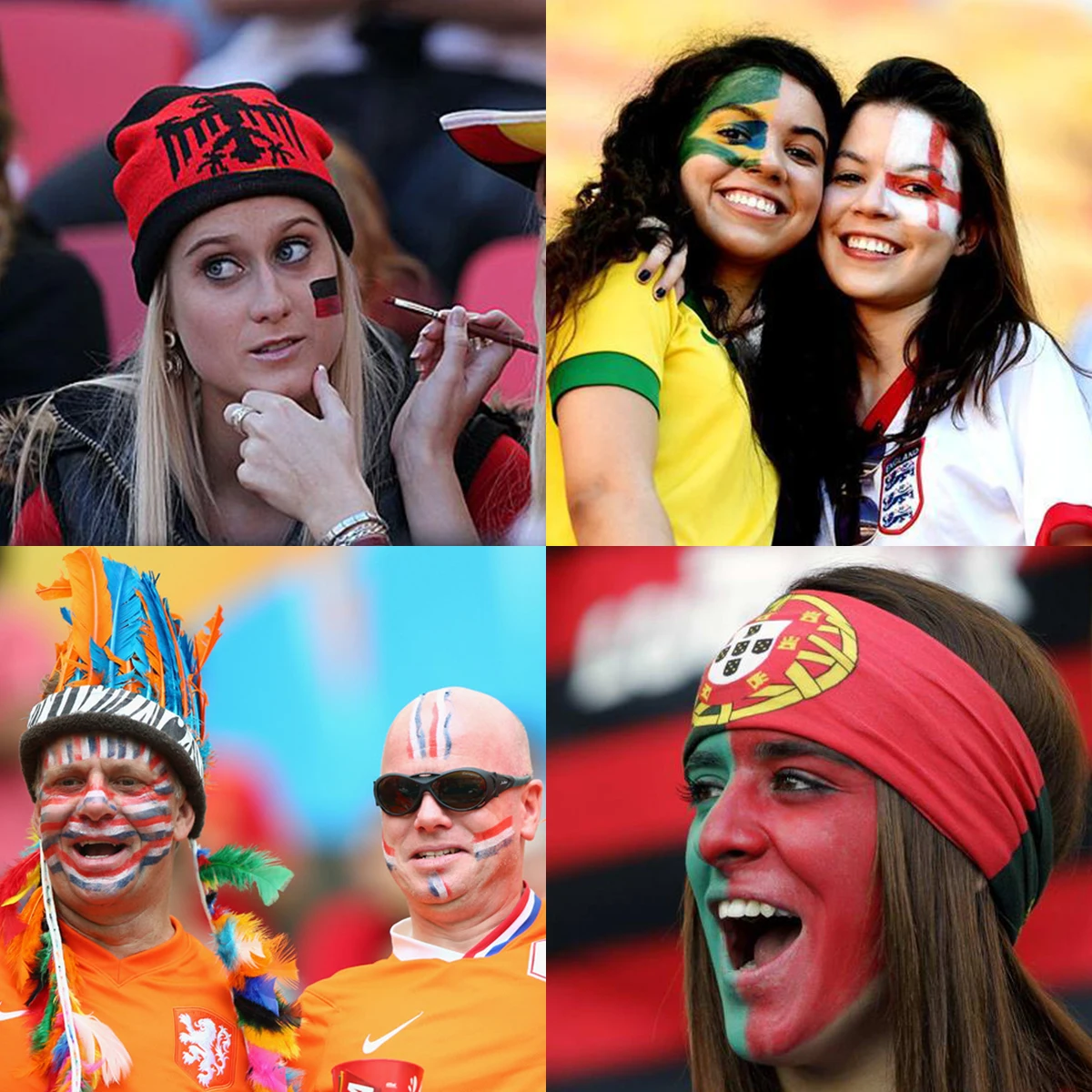 red white blue 3 color sport face painting stick rainbow customized cheap oil flag football fan face body paint