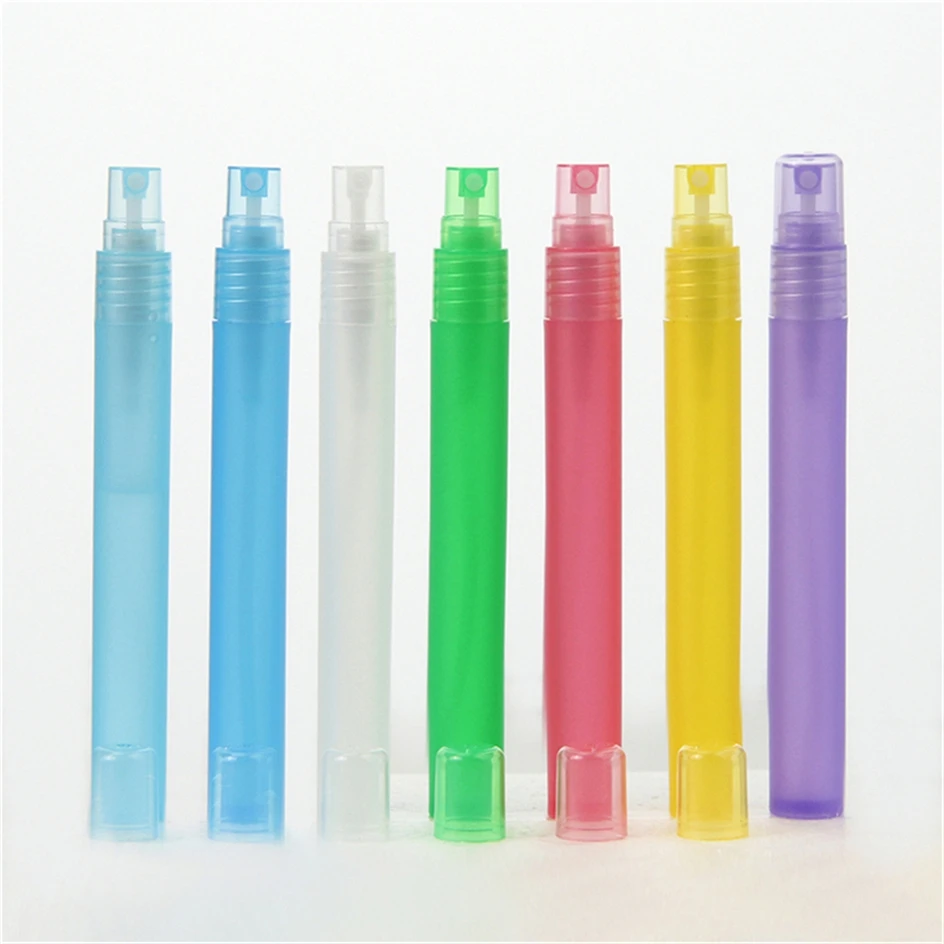 custom 5ml 10ml empty hand sanitizer plastic pocket mini travel perfume bottle Fresh spray time delay spray hygiene spray