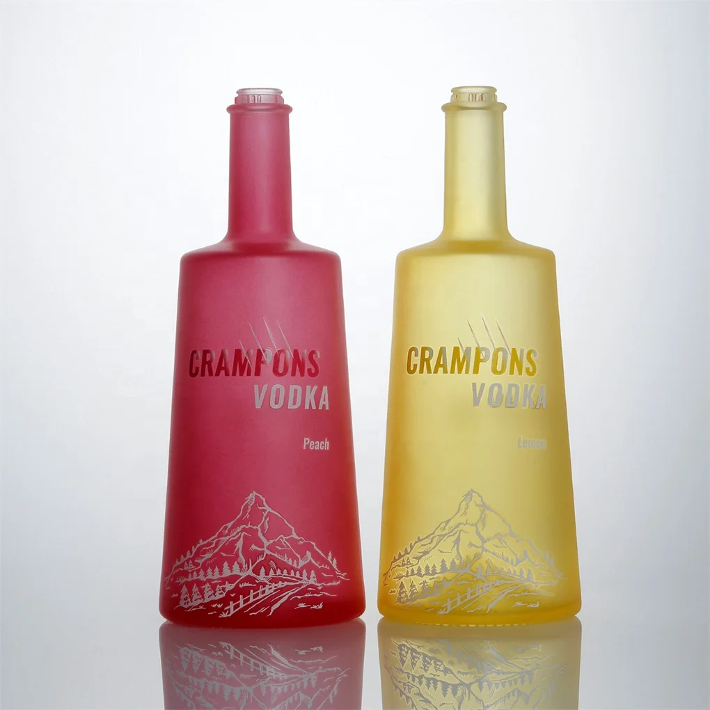 500ml 700ml 750ml 1liter logo printing extra flint gin whisky vodka glass oslo botella de vidrio 700ml glass spirit bottle