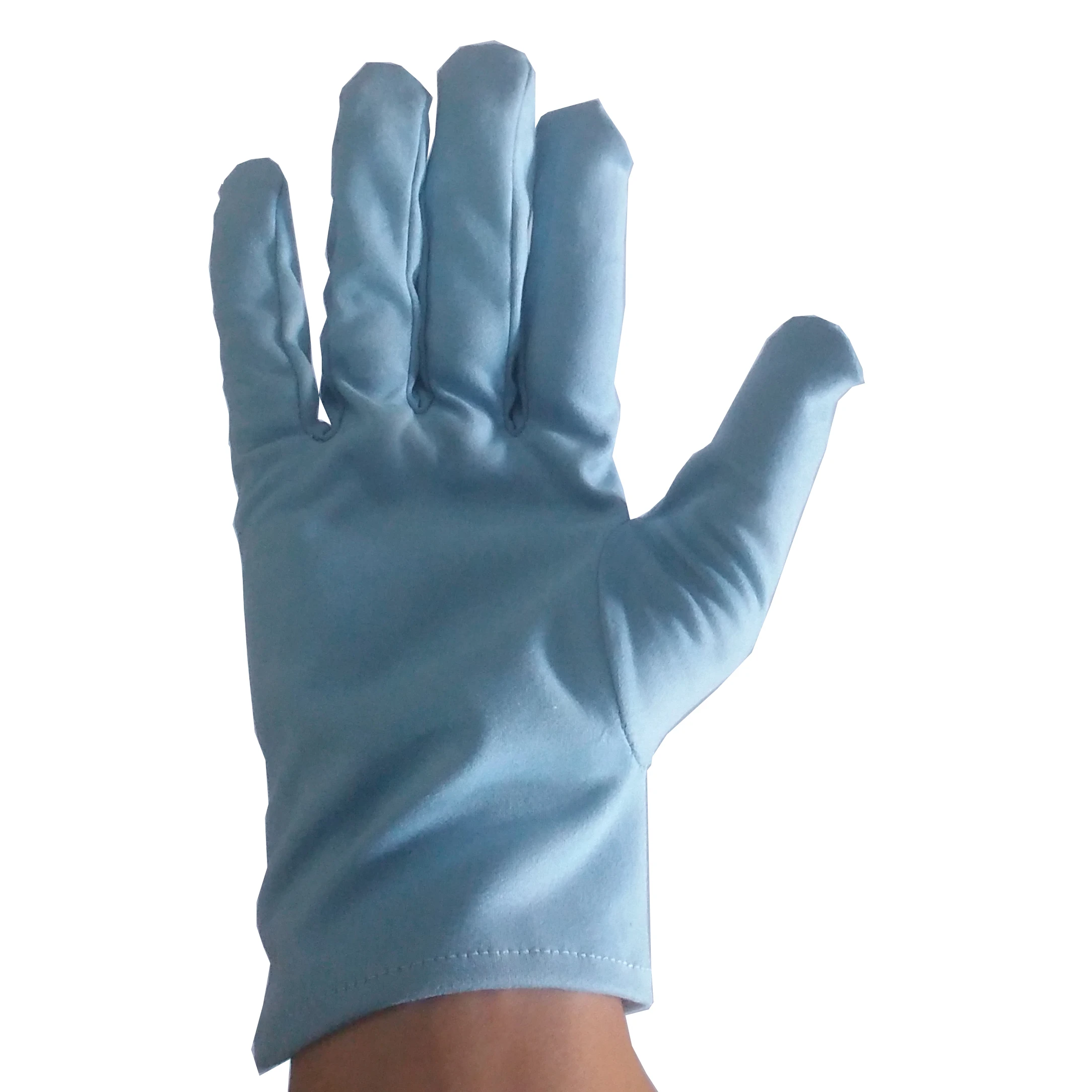 white yellow microfiber glove upholster