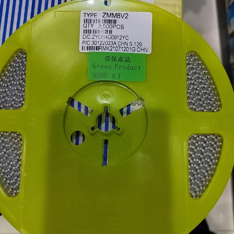 ZMM3V6 ZMM3V9 ZMM4V3 ZMM4V7 ZMM5V1 ZMM5V6 ZMM8V2 SMD Zener  Diodes White Black Tape Glass Case  2500pcs LL34  SMD Zener Diode