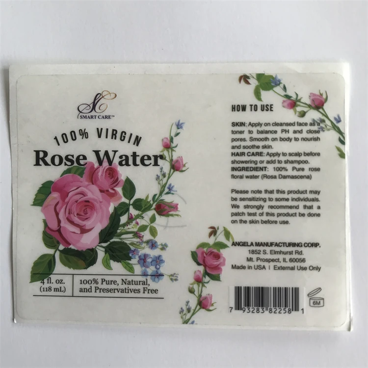 custom self adhes health nutrition label bottle packaging label stickers waterproof roll printing label for bottles