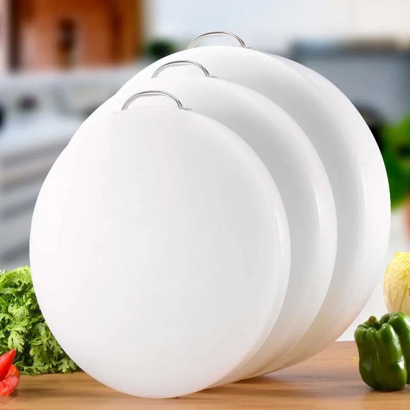 Chopping Board Cutting Boards PE Customizable Sustainable Chopping Blocks for Kitchen Hdpe Plastic Eco-friendly Round White