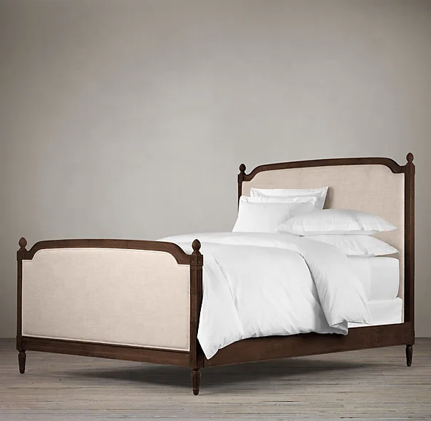 2024 Chinese Factory European Style Luxury Classic Latest Double Bed Designs Solid Wood Bed Bedroom Sets Bed