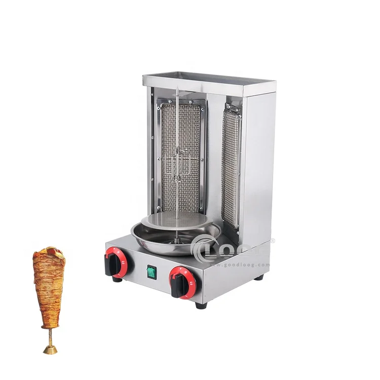 Stainless Steel Restaurant Kitchen Tabletop Gas Shawarma Kebab Machine Chicken Shawarma Grill