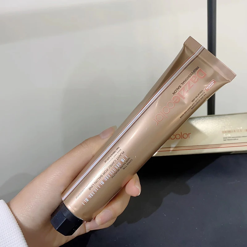 Private Label Brand Cream of Organic Exotic Shine Color with Argan Oil Light Camel Brown Hair Dye Shampoo