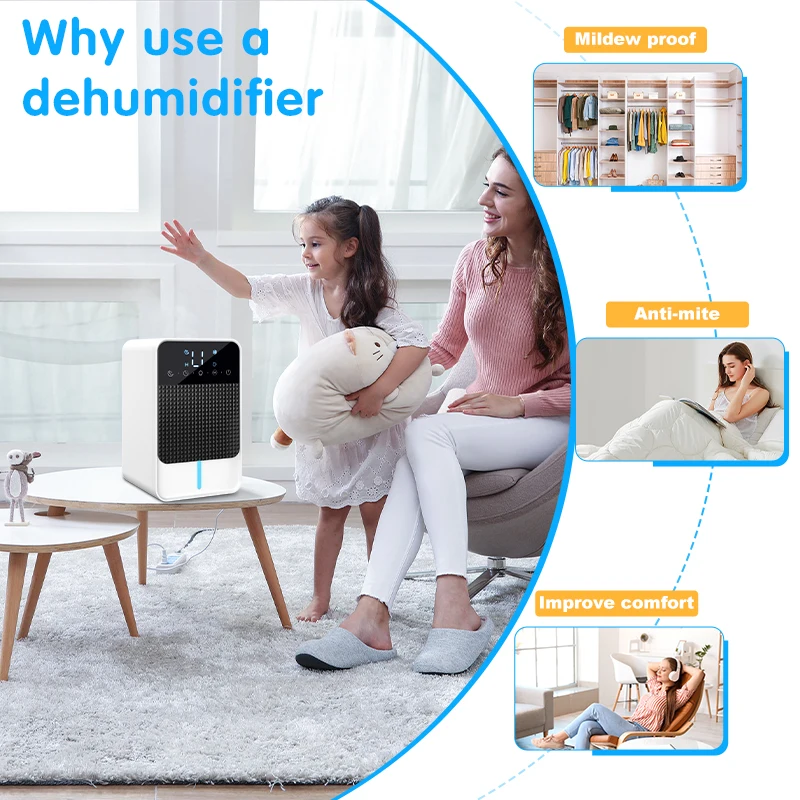 Hot sale China manufacturer portable mini home Peltier dehumidifier New Cheap Removable Water Tank smart dehumidifier