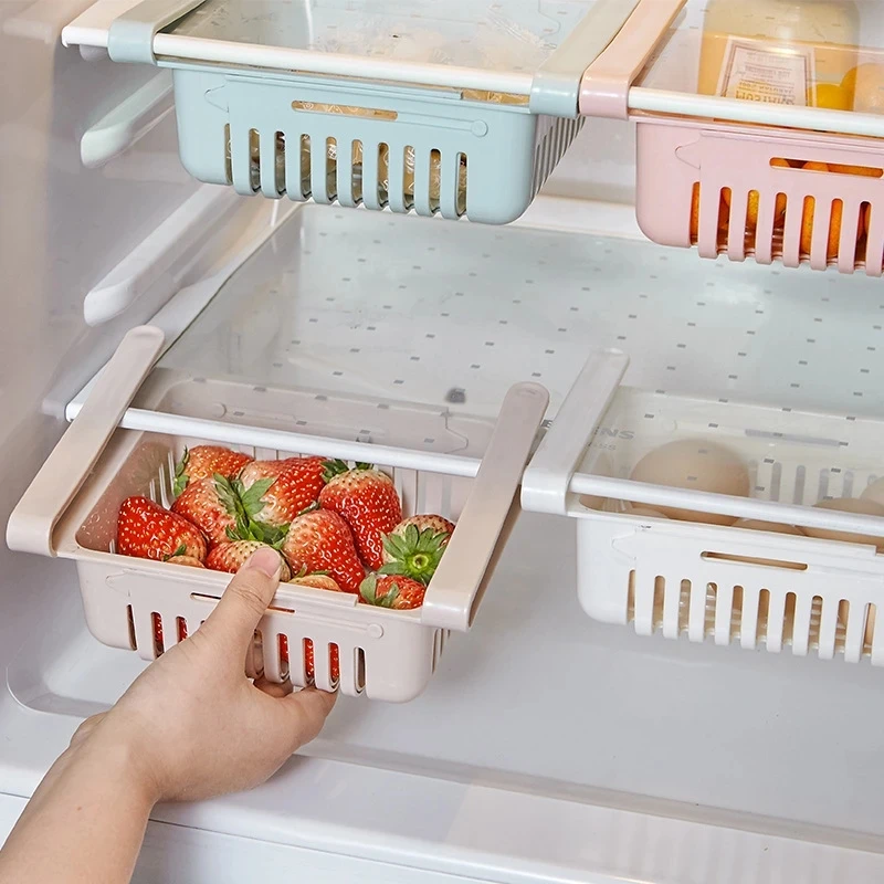 Scalable Refrigerator Storage Basket Egg Storage Basket Organizing Box Refrigerator Storage Refrigerator Shelf