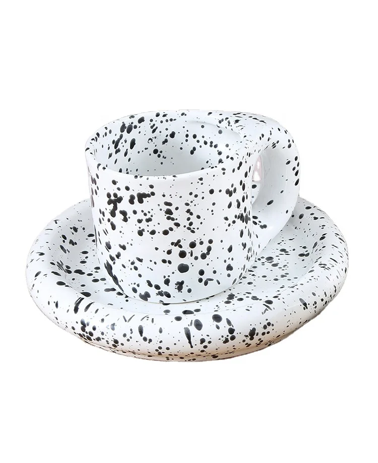 Personalized Spray Dot Coffee Cup Splashing Ink Cup With Souvenir Mug Ceramic Coffee mug