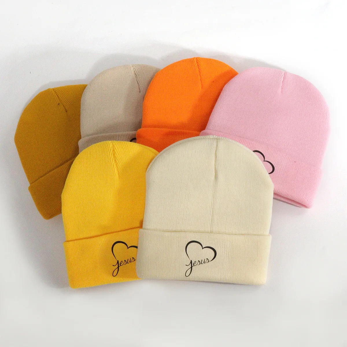 Designer High Quality Winter Digital Print Jacquard Knit Beanie Mohair Custom Patch Beanies Hats