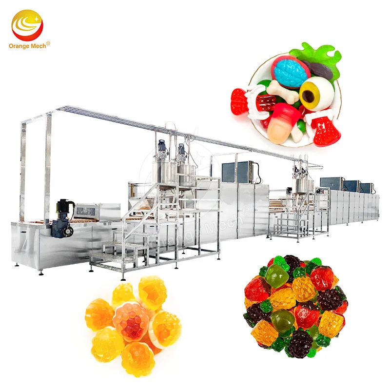 Automatic Gummy Soft 3D Jelly Bear Candy Machine Sugar Depositor Ball Small Lollypop Production Line Gummy Candy Make Machine