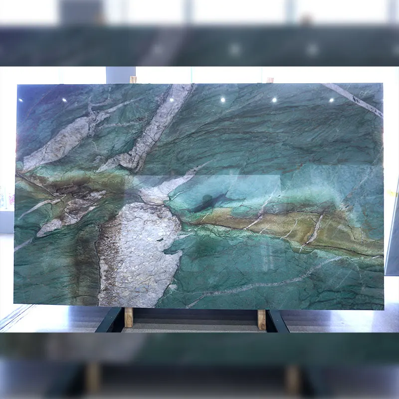 Green Quartzite Slabs Natural Tiffany Quartzite Stone Slab for Kitchen Countertop Island