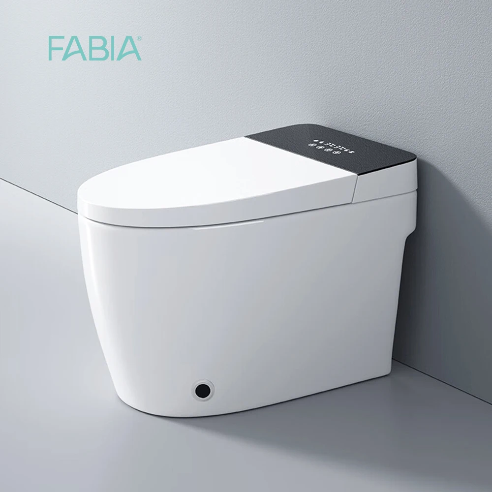 One piece floor mounted automatic flushing electric sensor intelligent wc smart shower toilet