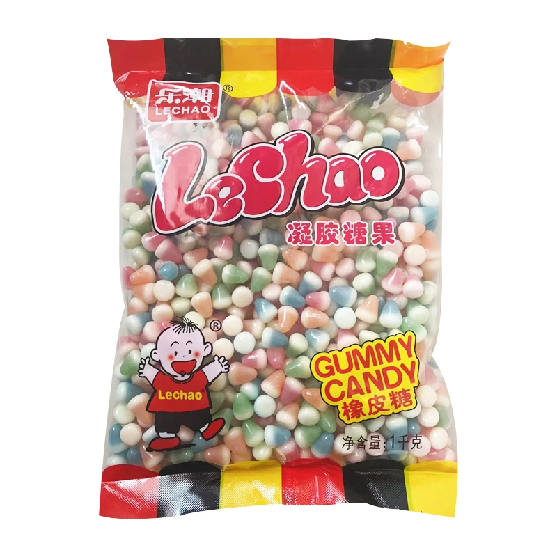 Прямая Продажа с фабрики Lechao сочные фрукты мини-желейные бобы коробка для конфет желе жевательные конфеты