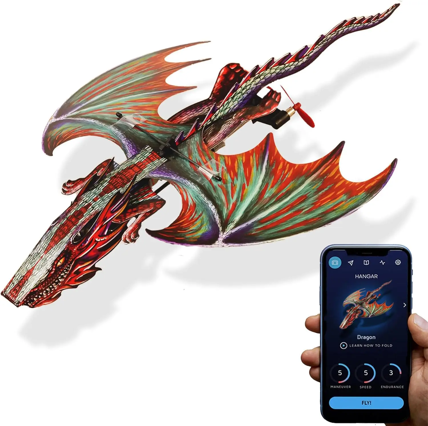 The Next-Generation Smartphone RC Controlled Paper Airplane Kit Easy to Fly STEM Ready with DIY Modular Kit