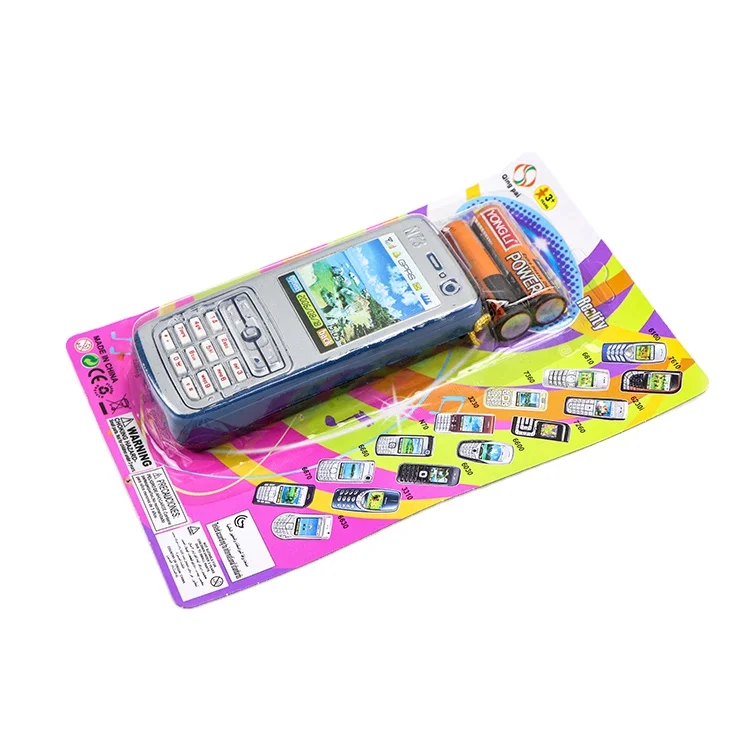2024 hot sell Kids mobile telephone with battery plastic toy small music N73 mobile phone toy