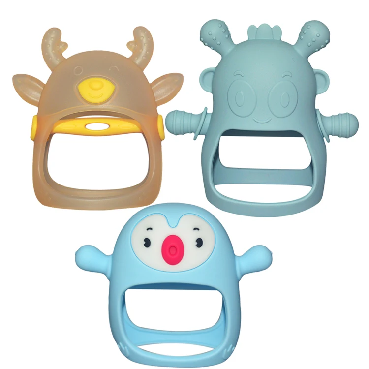 MHC Новый животных силиконовый детский Прорезыватель фиолетовый Пингвин игрушка пингвин