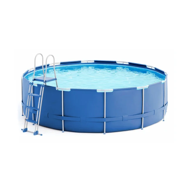 Customized Outdoor Frame Swimming Pool with Pool Accessories Pump Cleaner Cover Ladder MESH-PVC 427*427*122cm CN;JIA 60003 OEM