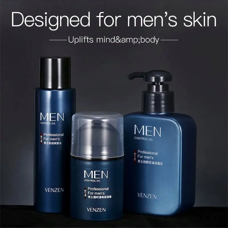 Private Label Mens Skincare Products Acne Treatment Repair Moisturizing Oil Control Skin Care Set for Men Face