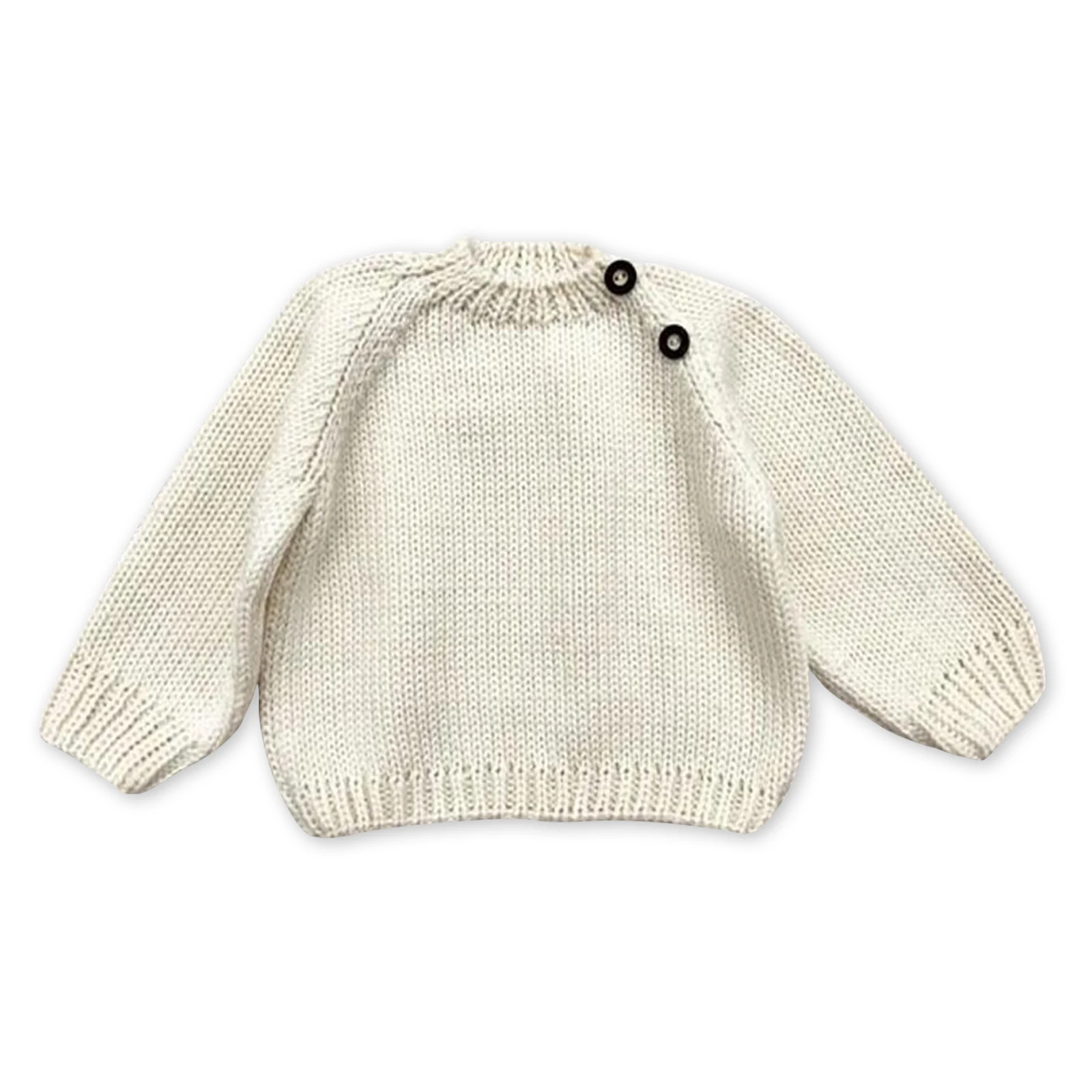 White baby sweater gift knit wool Natural baby pullover Newborn jumper Boy girl unisex kids infant toddler Winter