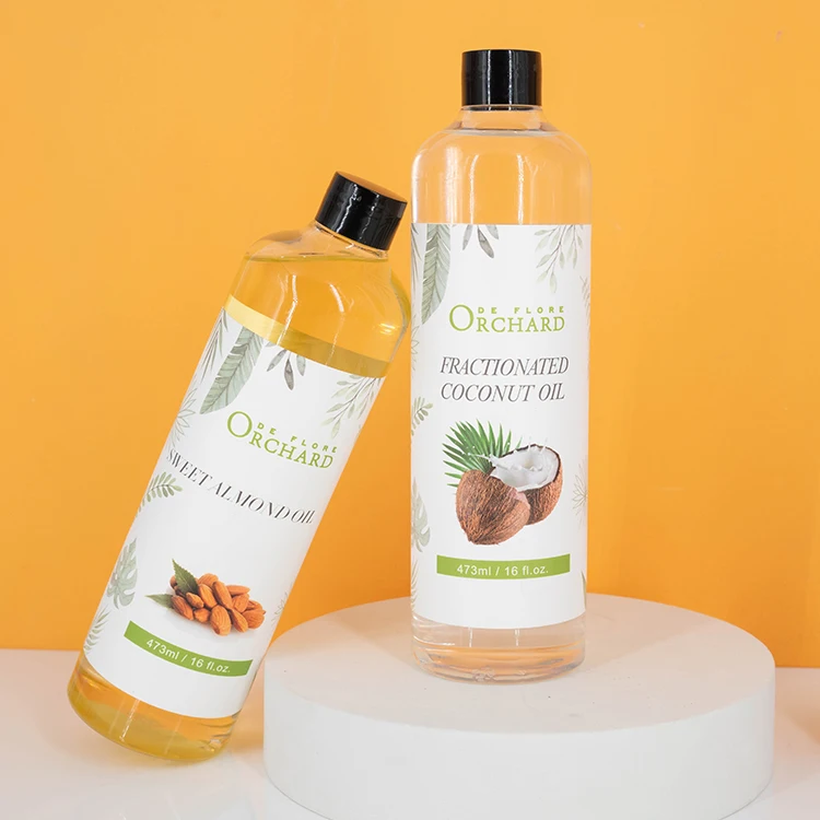 100% чистый уход за волосами Фракционное органическое натуральное кокосовое масло Расслабляющее массажное масло
