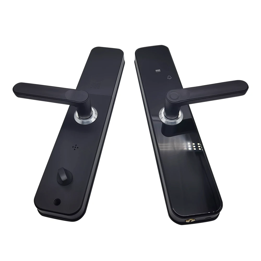 electric door lock smart card tuya app fingerprint smart glass door lock