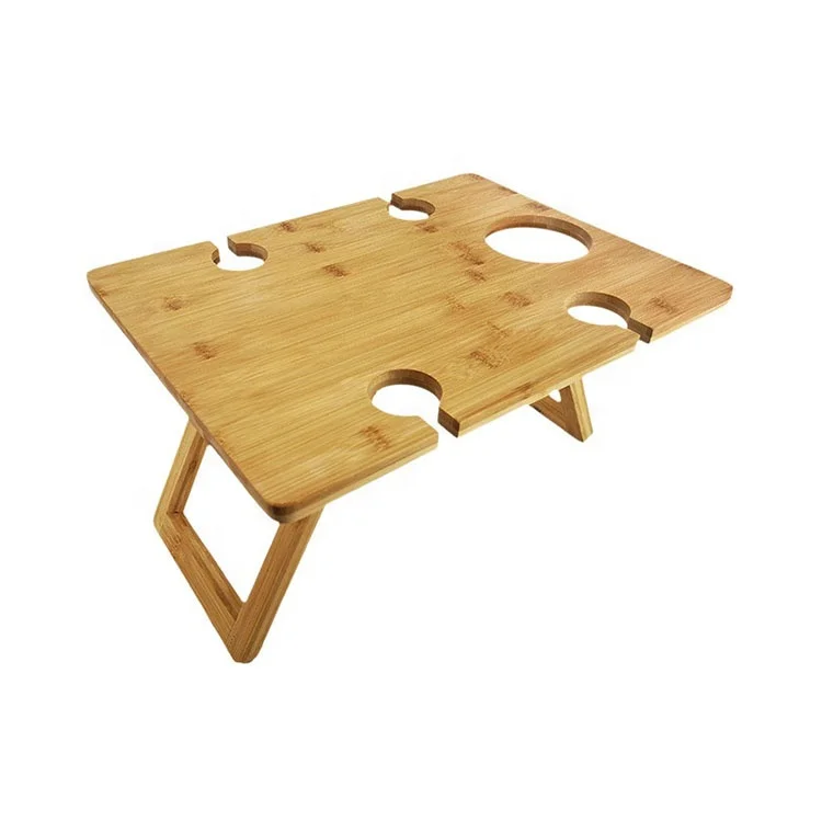 2023 открытый стол для пикника портативный типа «два-в-одном» складной бамбук Универсальный держатель бутылки вина стекло чашки стойки с деревянной