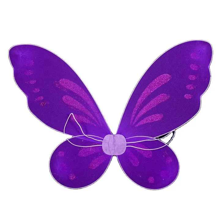 Girls Princess Butterfly Costume Wings Set Fairy Wings for Kids Dress Up Party Decorations for Birthday Parties