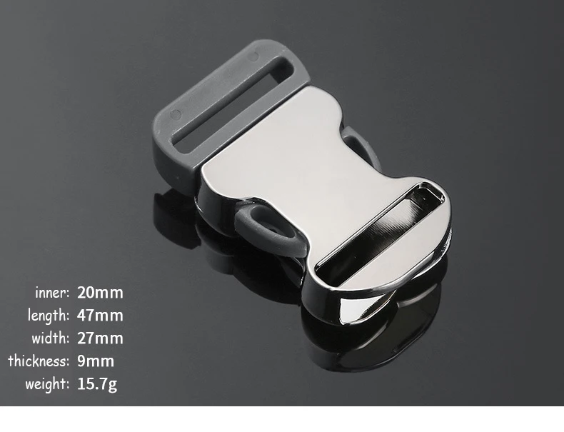 Особая форма кости 20 мм, полуметаллическая БЫСТРОРАЗЪЕМНАЯ контурная Регулируемая Боковая Пряжка