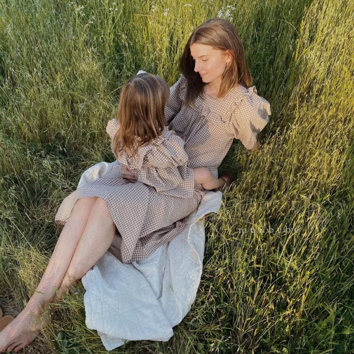 Mother Daughter Matching Dresses Family Set Flower Mom Mum Baby Mommy and Me Clothes Fashion Cotton Dress Women Girls Outfits