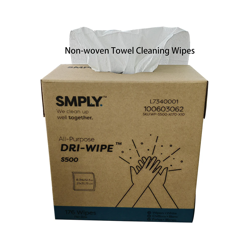 Customized Nonwoven Pranted Disposable Kitchen Cleaning Wipes table cleaning Ultra soft fabric Hand Towel Cleaning Wipes