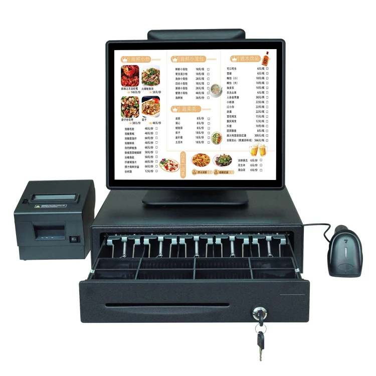 Bvs дешевая машина для выставления счетов емкостный сенсорный экран 17 Android win Machines POS System малого бизнеса