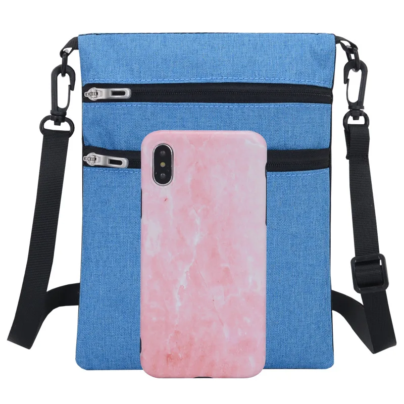 Fashionable new shoulder bag waterproof mobile phone bag travel abroad documents passport hanging neck small bag