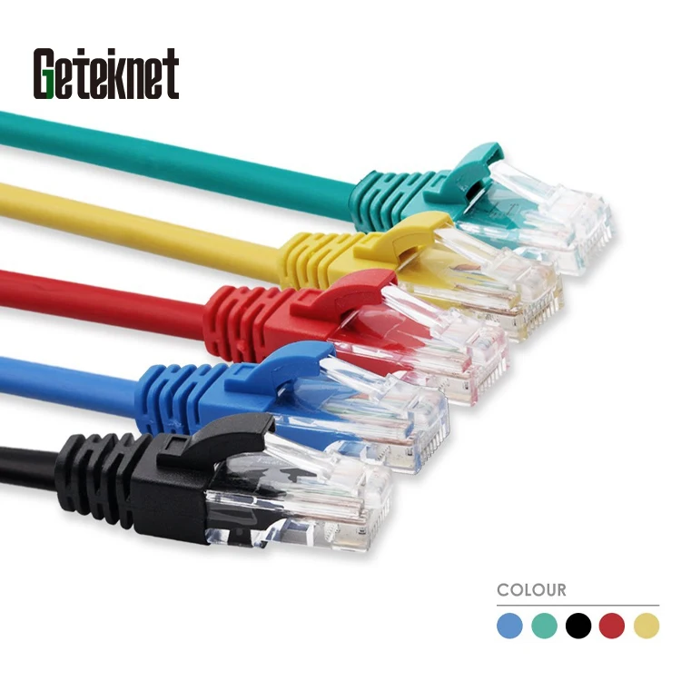 GETEKnet color customized through-wall patch cord rj45 ultra-thin patch cable cat7 ethernet rj45 cable connector