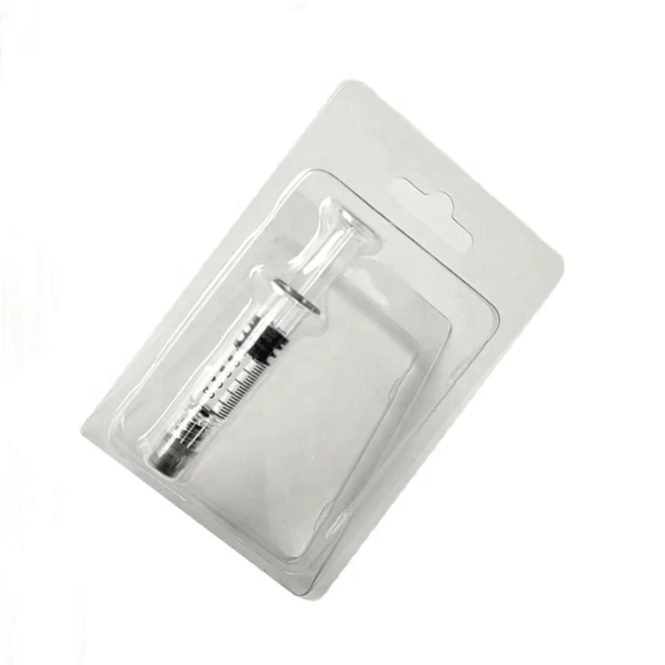 Заказной Прозрачный CBD Vape раскладушка блистерная упаковка для Luer замок стеклянный шприц