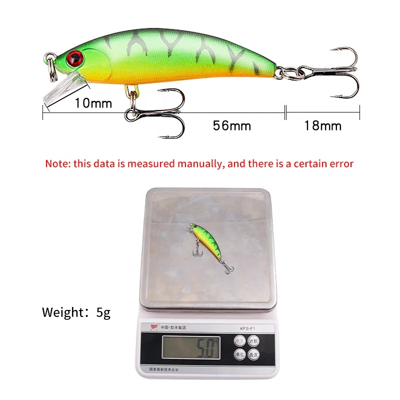 fishing lures sinking Mini Minnow Hard Baits 56mm/5g Artificial bait fishing lures wholesale