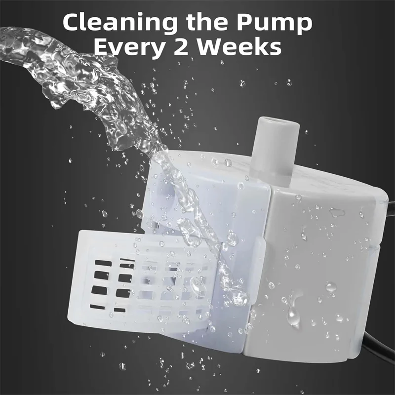 Cat Water Fountain Pump Replacement Pump Ultra Quiet USB 5V Submersible Pet Fountain Pump for Pet Water Dispenser